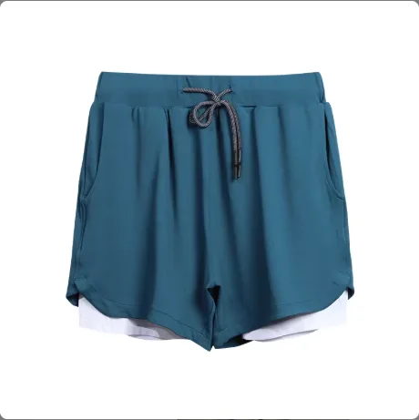 Gym Clothing Men Quick Dry 2 In 1 Gym Shorts Men Polyester Spandex Breathable Shorts Men Liner Running Fitness Shorts view 3