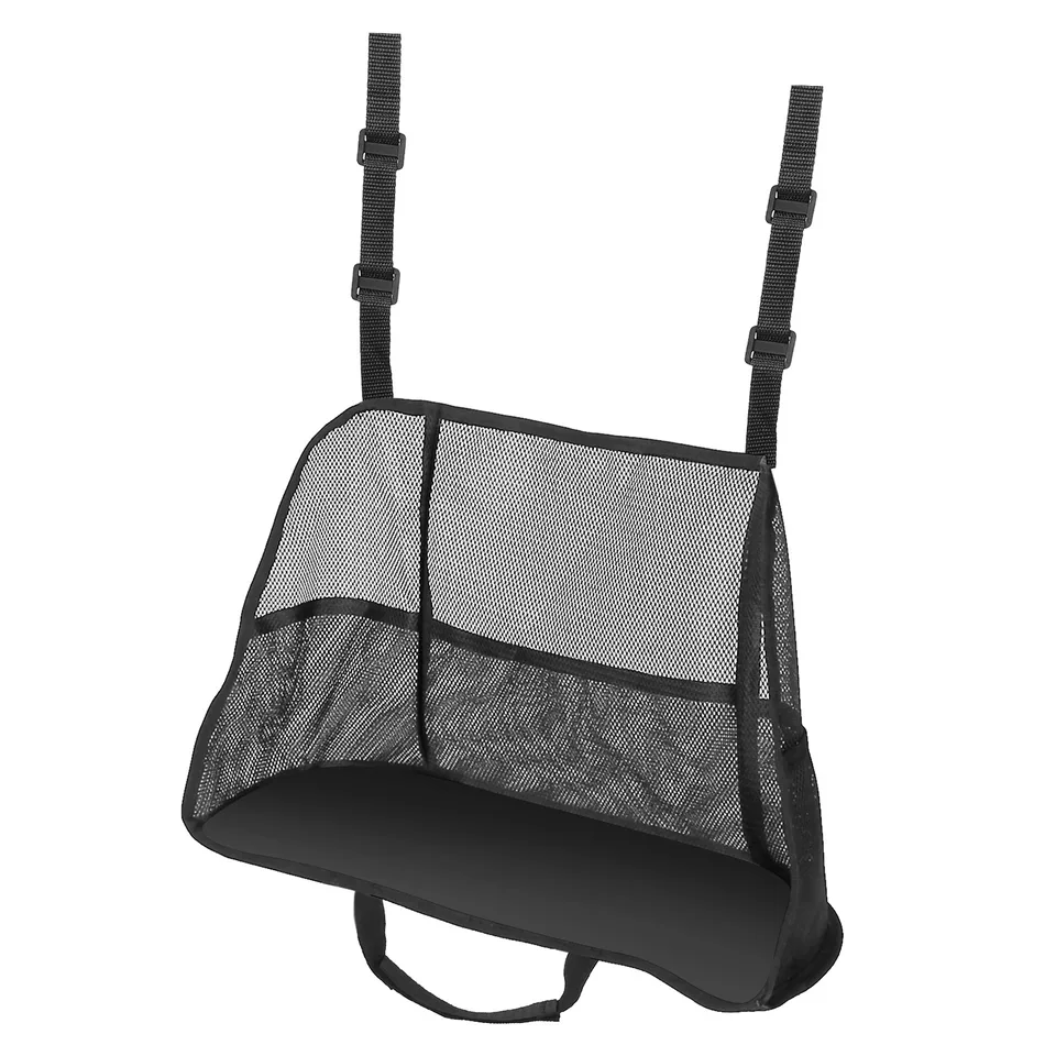 1Pc Car Net Pocket Handbag Holder Car Storage Netting Pouch Seat Side Storage Mesh Organizers Bag For Purse Phone Documents Barrier Pets Kids At Backseat