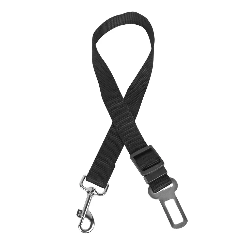 2 Pcs Pet Dog Seat Belt Leash Adjustable Pet Dog Cat Safety Leads Harness Car Vehicle Nylon Fabric Seatbelt Strap view 3