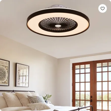 23 Inch Black Ceiling Fan Light With LED RGB   Dimmable & Color Changing, APP & Remote Control, Modern Smart Ceiling Fan For Living Room, Bedroom, And Dining Room  Silent 6-Speed Reversible DC Motor view 4