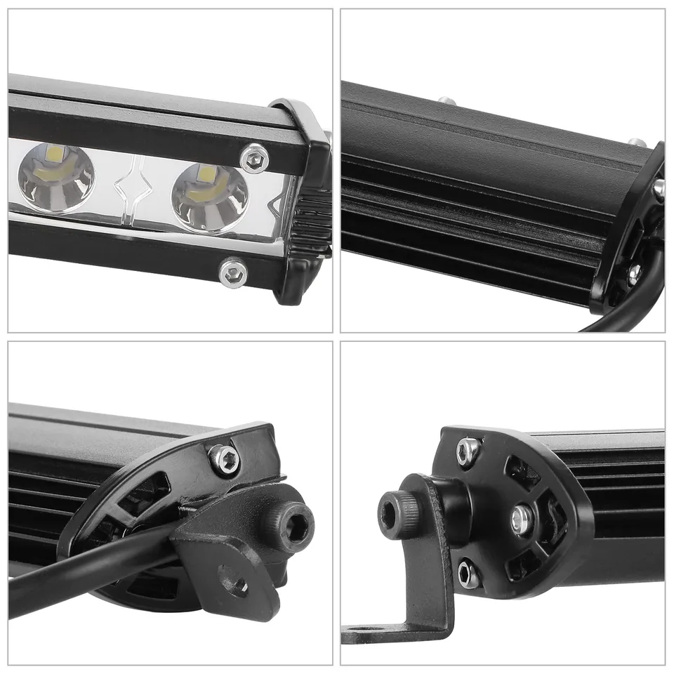 7in LED Light Bar Single Row Offroad Spot Lights 18W Ultra Slim Straight Work Light For Trailer Truck Bus Boat view 2