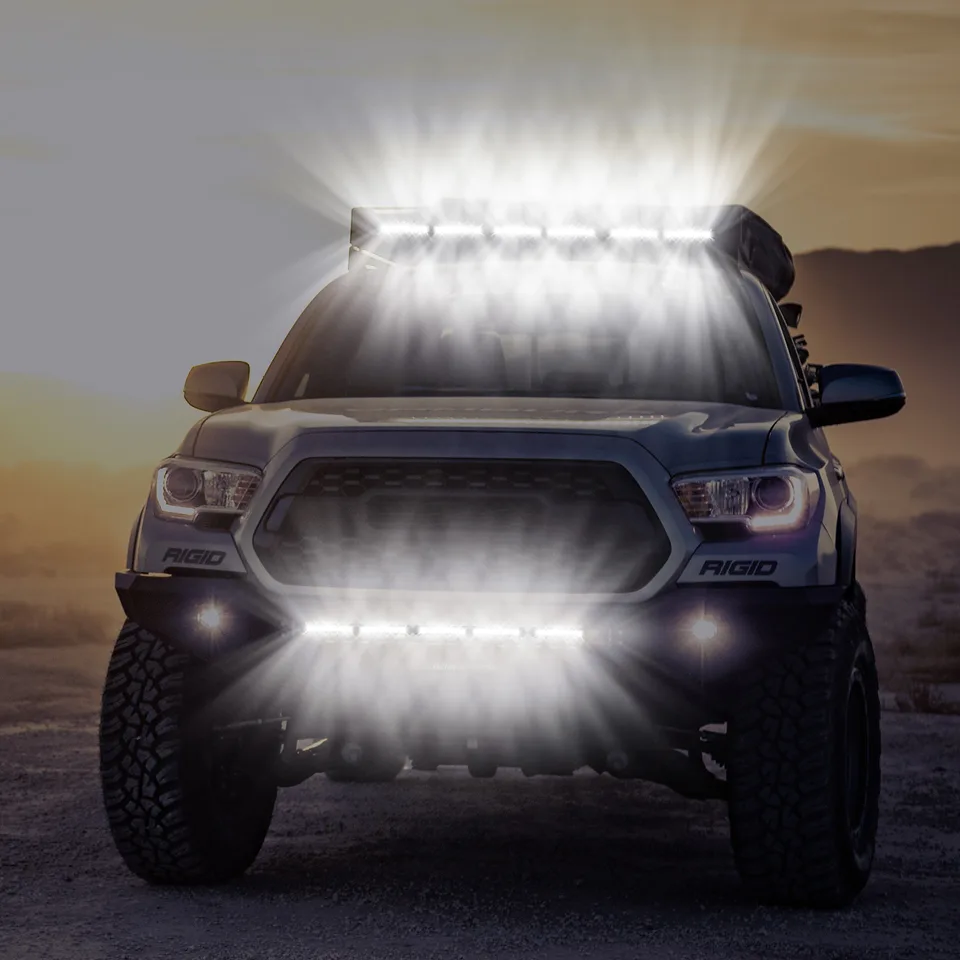 7in LED Light Bar Single Row Offroad Spot Lights 18W Ultra Slim Straight Work Light For Trailer Truck Bus Boat view 3
