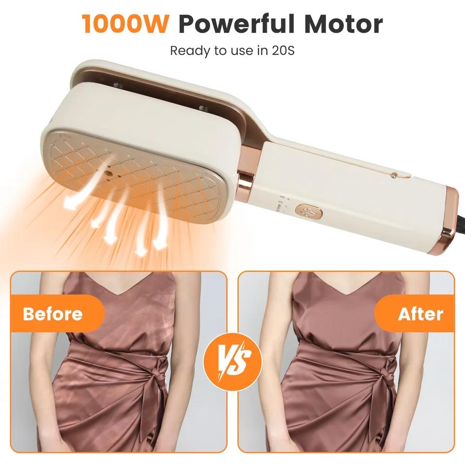 1Set Steam Iron Press 3 In 1 Travel Steamer For Clothes With 180 Degree Flip Head Portable Handheld Flat Iron 1000W Wrinkles Remover Wet And Dry Ironing Garment Steamer 20S Fast Heat Up view 3