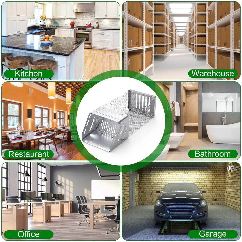 1 Pc Automatic Continuous Rat Trap Single Door Mouse Cage Humane Live Animal Trap Cage Indoor Outdoor For Small Rodents Mice Voles view 2