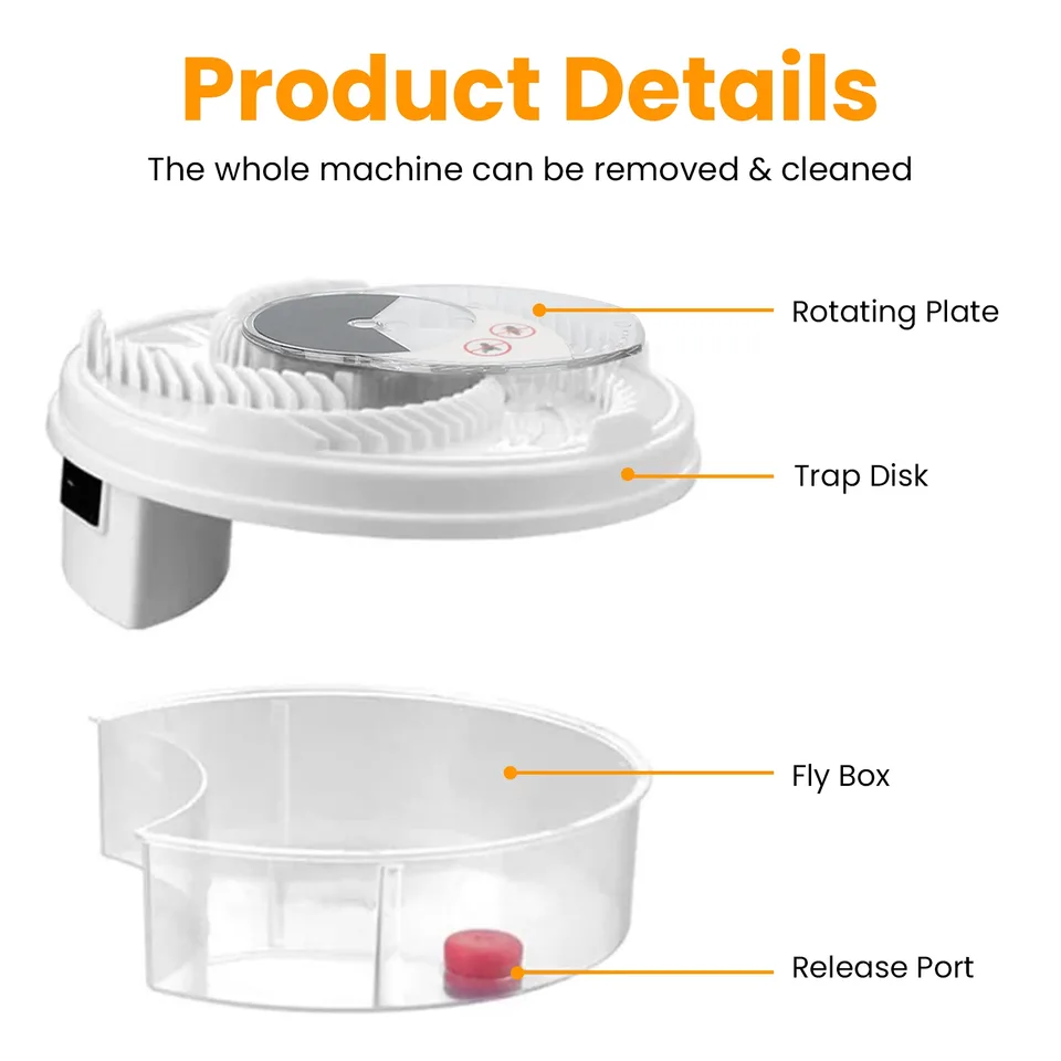 USB Powered Electric Fly Trap Automatic Flycatcher Rotating Fly Pest Repellent Tool For Home Kitchen Restaurant view 2