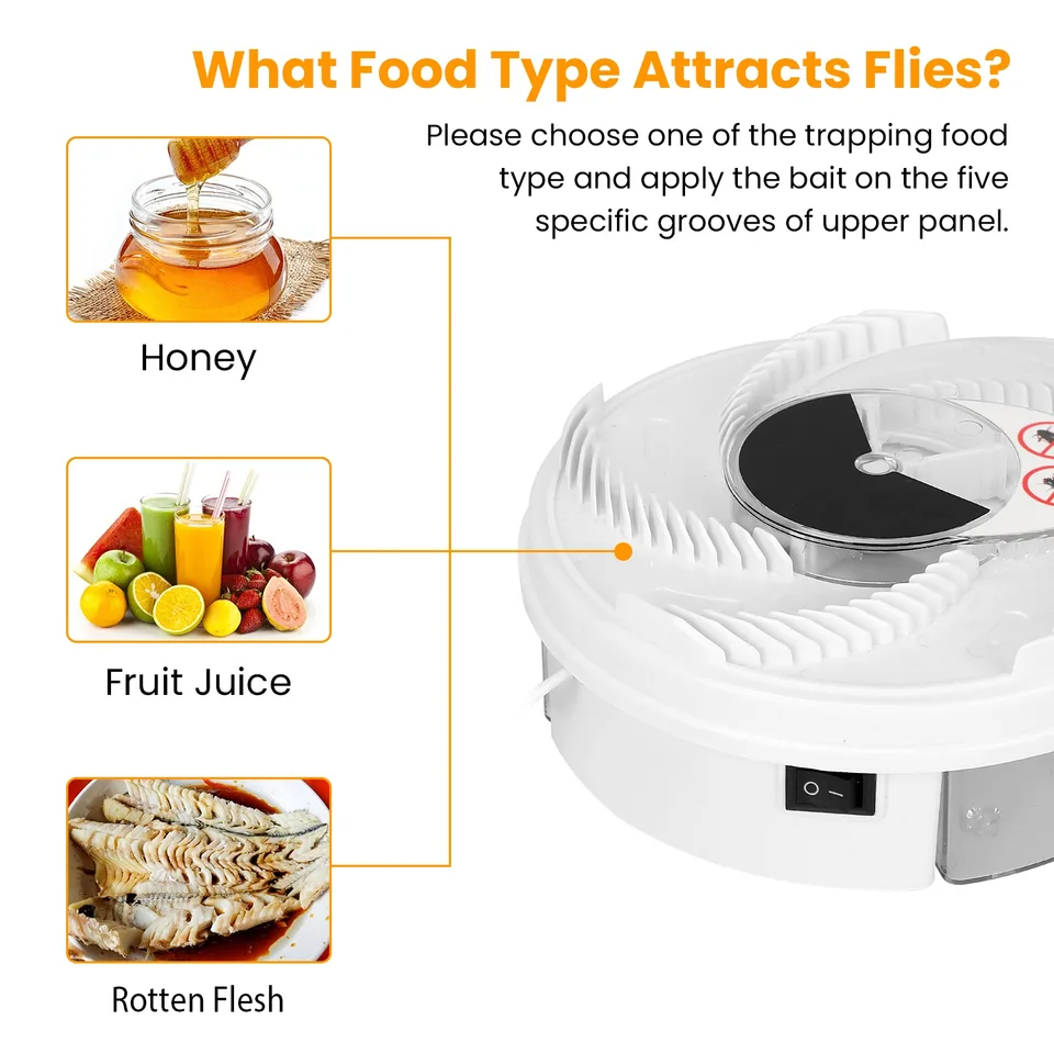 USB Powered Electric Fly Trap Automatic Flycatcher Rotating Fly Pest Repellent Tool For Home Kitchen Restaurant view 3