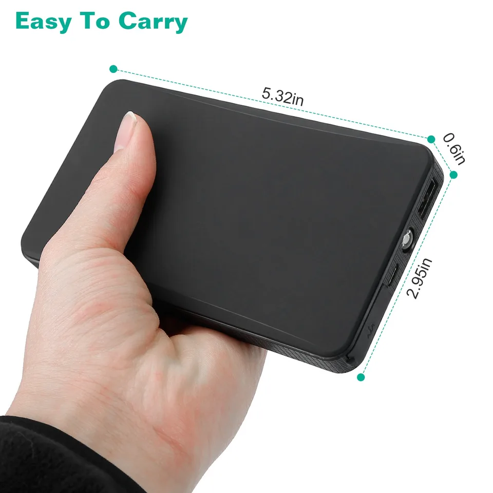 Ansicht 8 von 12V Car Jumper Starter 400A Peak 20000m Ah Battery Charger Power Bank Portable Power Booster Battery With 3 Flashlight Modes