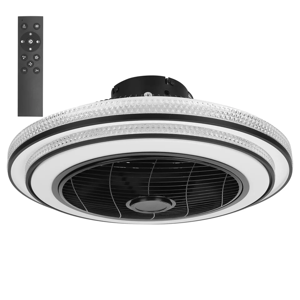 20.5in Ceiling Fan With Light Round Pendant Fan Lamp 30W LED Ceiling Fan With 3-Fan Speed Remote Control Timer APP Control view 3