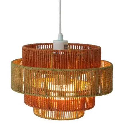 Dorset Pendant Lamp - White And Natural Terracotta view 3