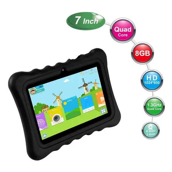 Shock-resistant Silicone Snap-on Case With Stand For 7' Tablets view 2