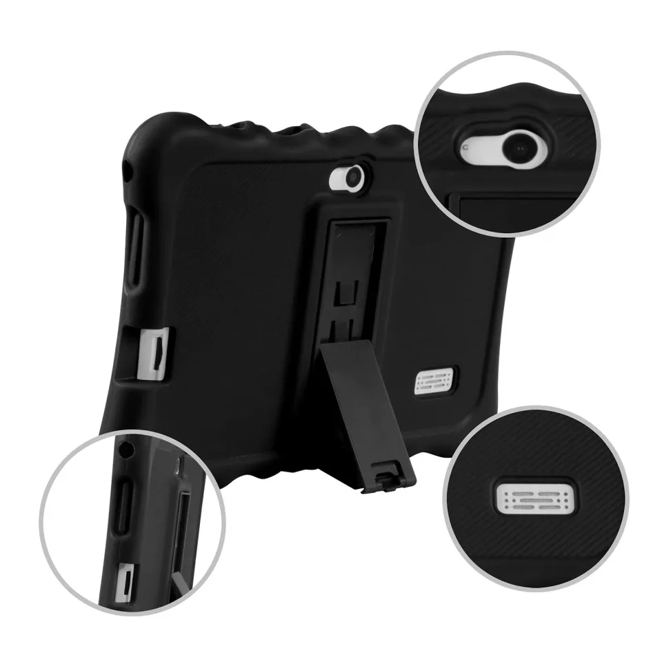 Shock-resistant Silicone Snap-on Case With Stand For 7' Tablets view 3