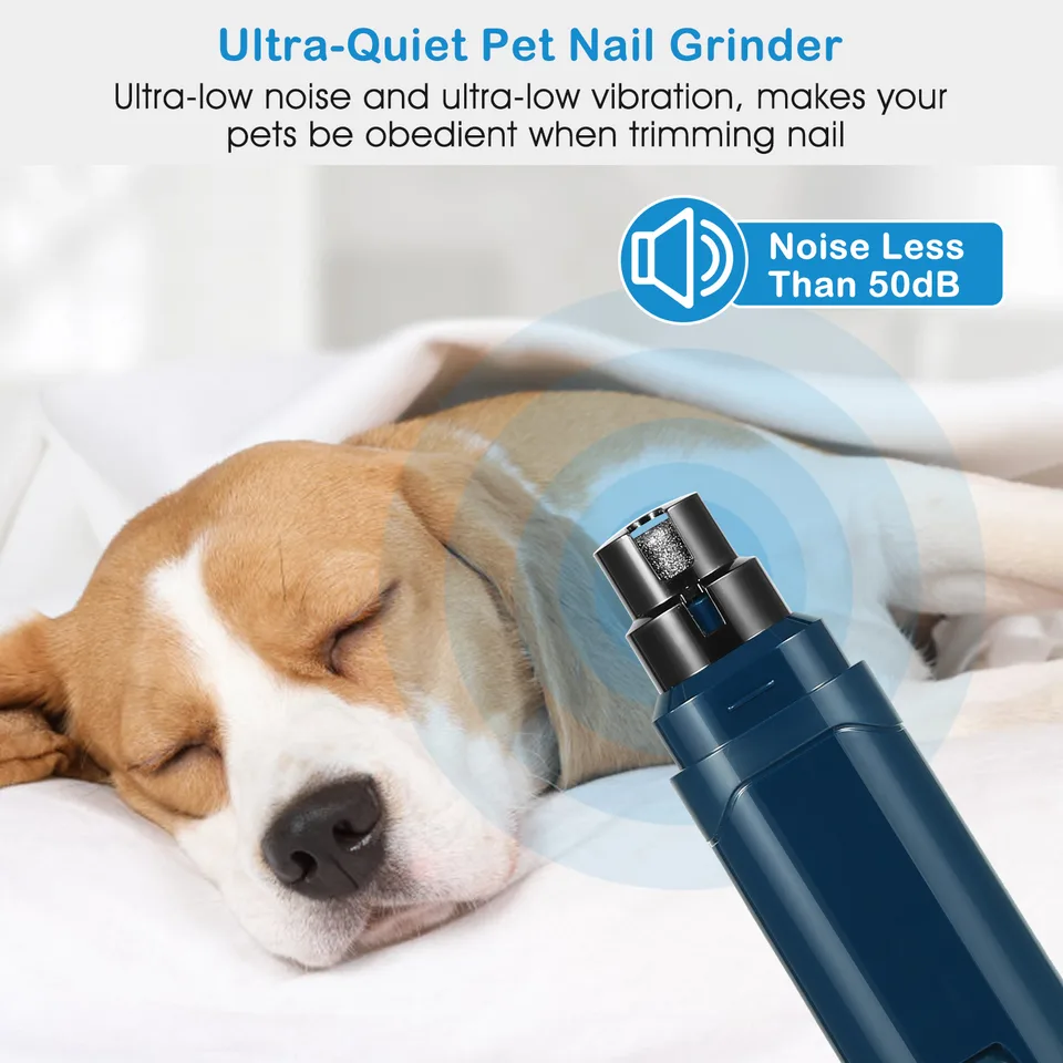 1 Pc Dog Nail Grinder 2 Speeds Quiet USB Rechargeable Pet Nail Grinder Professional Pet Nail Trimmer Cordless Paws Grooming & Smoothing Claw view 4