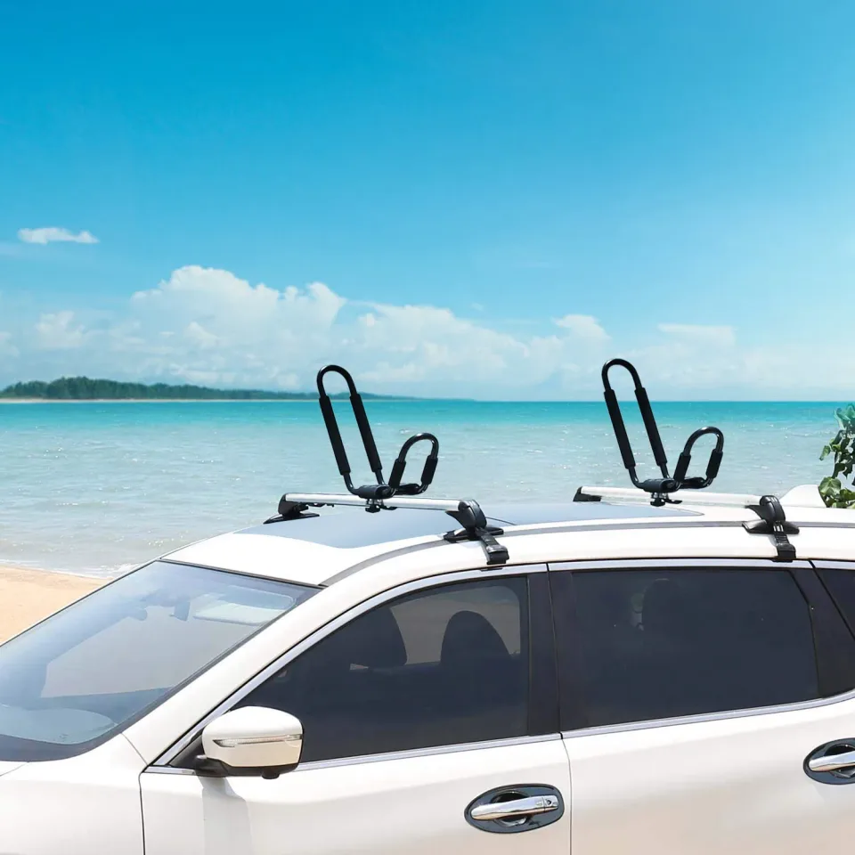 Universal Kayak Roof Rack J Bar, 1 Pairs-Bar Rack HD Kayak Carrier Canoe Boat Surf Ski Roof Top Mount Car SUV Crossbar view 3