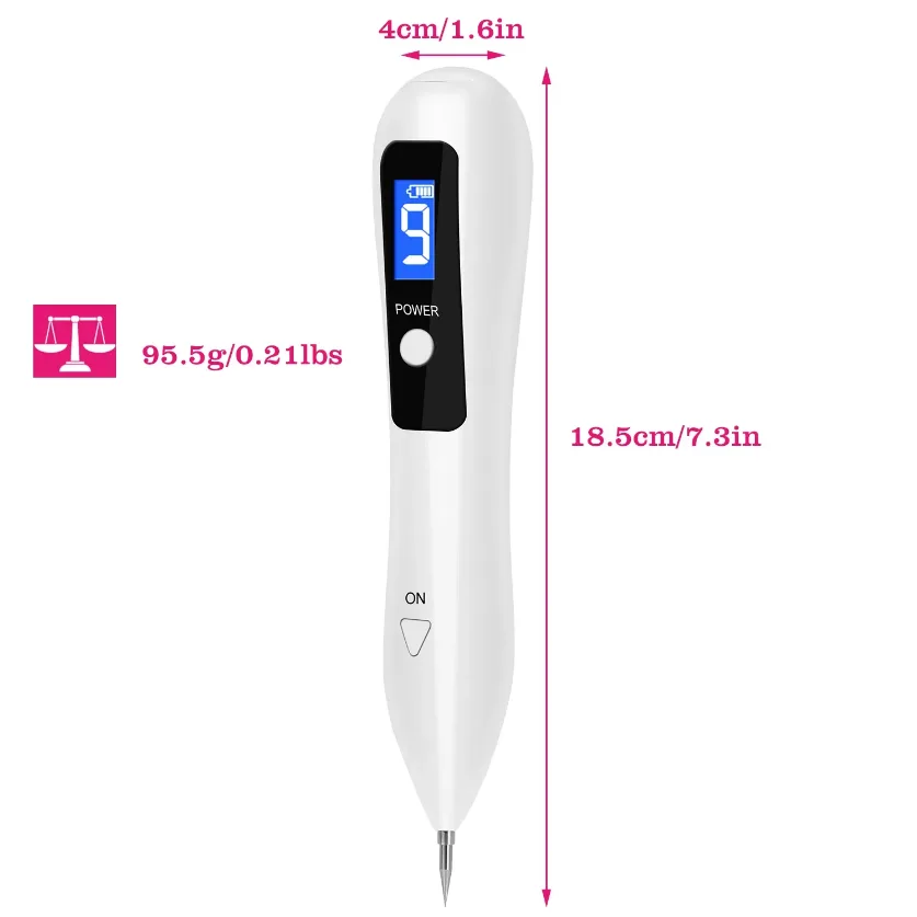 Skin Tag Repair Kit Portable Beauty Equipment Multi-Level With Home Usage USB Charging LCD Level Adjustable 6 Replaceable Needles view 4