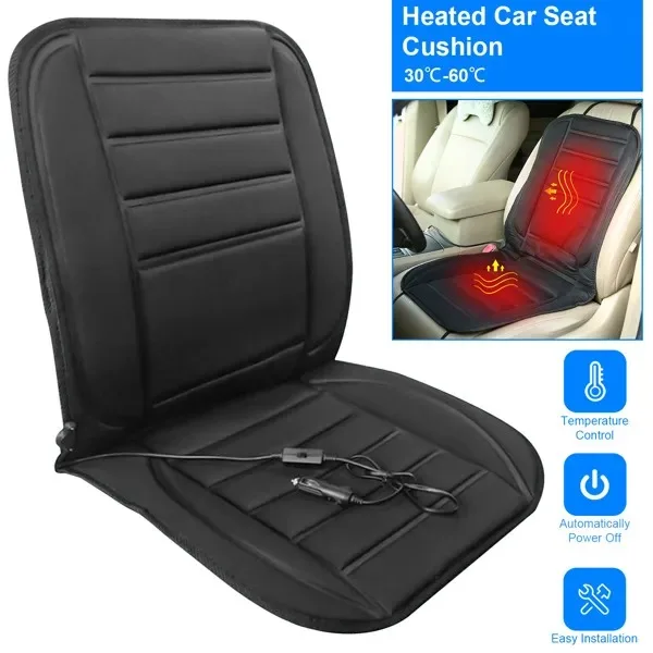 Heated Car Seat Cushion 12V Auto Seat Cover Warmer With Adjustable Temperature Controller For Cars Trucks view 4