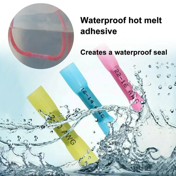 200PCS Heat Shrink Butt Wire Splice Connectors Seal Crimp Terminals USA view 3