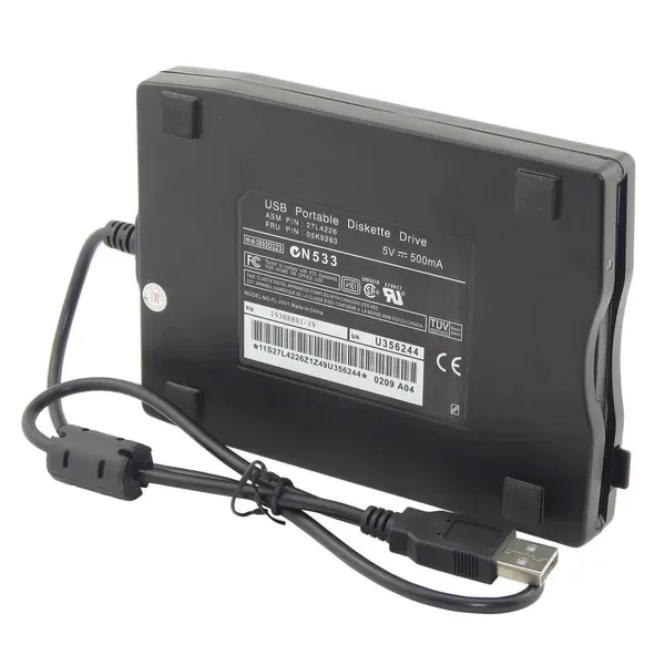3.5' USB 2.0 Data External Floppy Disk Drive 1.44MB For Laptop PC Win 7 8 10 Mac view 3