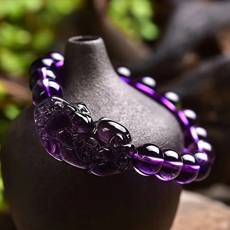 Purple Wealth Summons Feng Shui Bracelet - Attracts Prosperity, Brings Good Luck, Protects Wealth And Promotes Spiritual Growth view 2