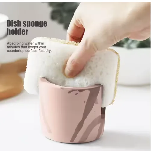 Diatom Mud Sponge Rack Kitchen & Bathroom Sink Caddy For Sponges Scrubbers view 4