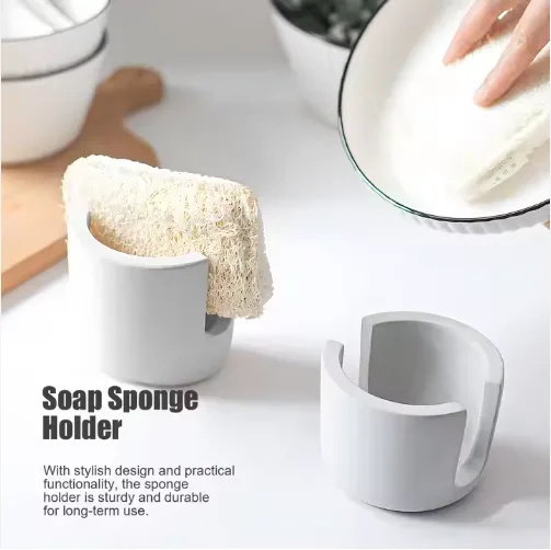 Diatom Mud Sponge Rack Kitchen & Bathroom Sink Caddy For Sponges Scrubbers view 3