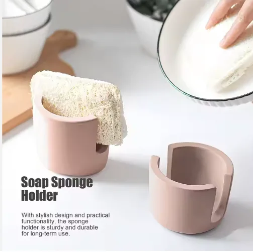 Diatom Mud Sponge Rack Kitchen & Bathroom Sink Caddy For Sponges Scrubbers view 2