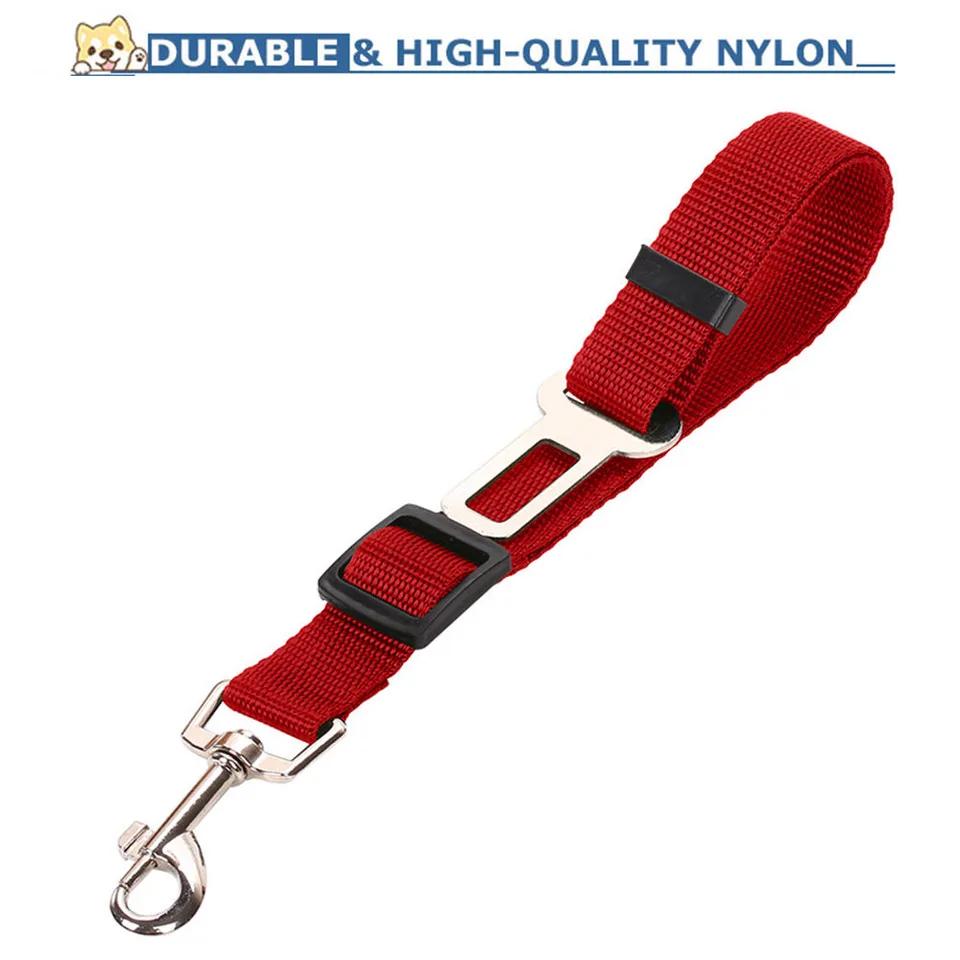 High Quality Durable Pet Cat Dog Vehicle Leash Nylon Adjustable Car Seat Dog Safety Belt Pet Leashes view 2