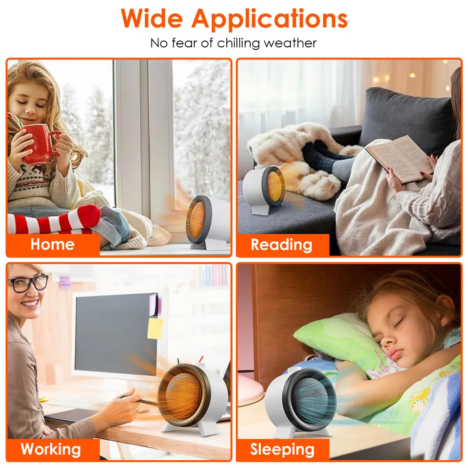 1Pc  Electric Space Heater Ceramic Heater Fan Heating Fan With 3 Modes 3S Fast Heating Tip-over Overheating Protection For Home Office Dormitry view 2
