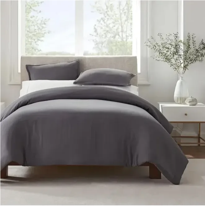 Serta Simply Clean Pleated Duvet Cover King view 3