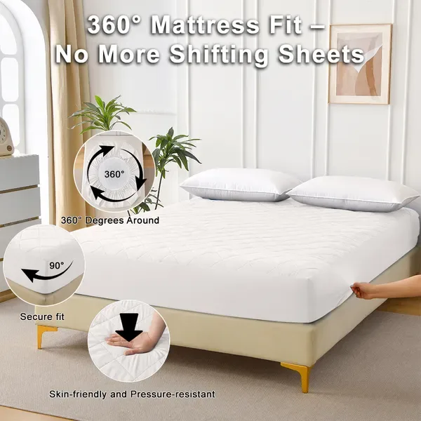 Diamond Grid Ultrasonic Waterproof Mattress Protector view 4