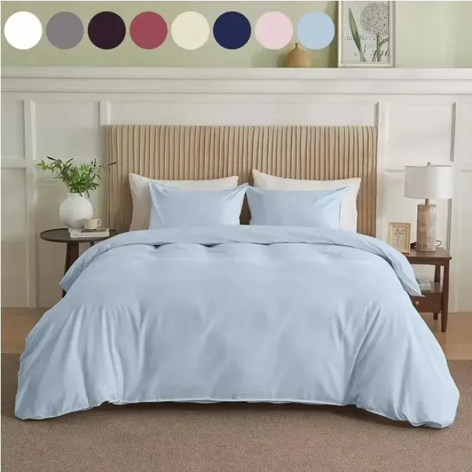 Serta Simply Clean Pleated Duvet Cover Queen view 2