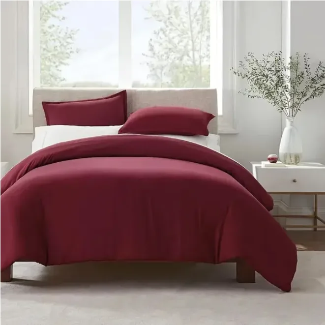 Serta Simply Clean Solid Duvet Cover Twin view 2