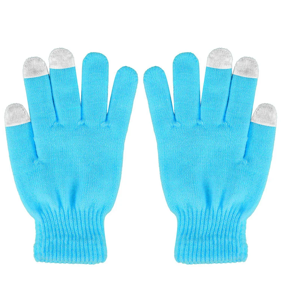 3 Color Options -- 1 Pair Unisex Winter Knit Gloves Touchscreen Outdoor Windproof Cycling Skiing Warm Gloves view 3