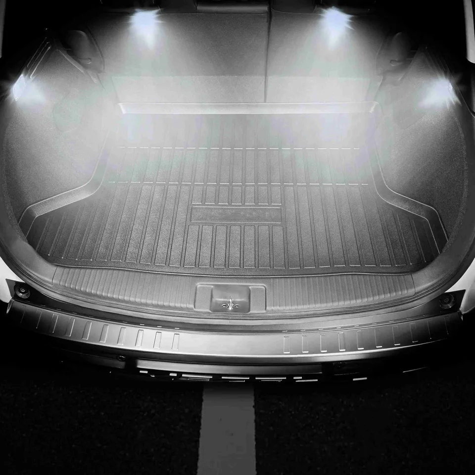 10 Pcs 12V T10 LED Light Bulb Wedge Base Interior Dome Map LED Lights License Plate Trunk Side Positioning Lights 6000K White view 3