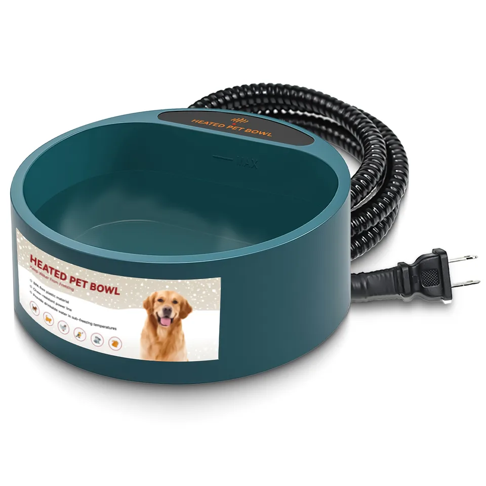 1 Pc Heated Water Bowl For Dog Cat 74.4OZ Heating Water Dish IP67 Waterproof Thermal Water Bowl Heated Pet Bowl Dog Cat Water Feeder Bowl view 4