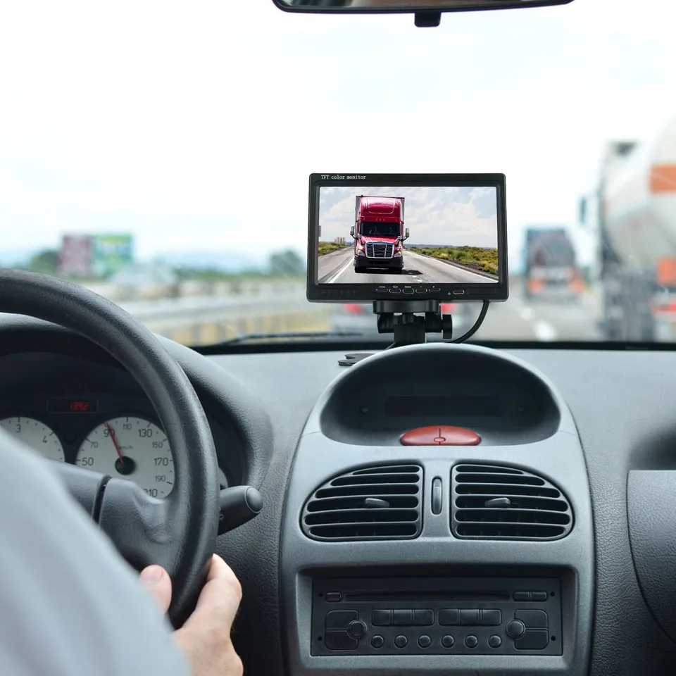 1Pc 7In Screen Backup Camera System Vehicle Rear View Monitor Kit IP67 Waterproof Car Parking Reverse System With Night Vision For Car Trunk Van SUV view 3