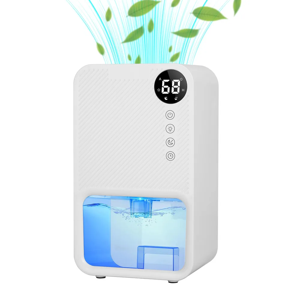 1Pc 37OZ Dehumidifier Indoor Portable Small Dehumidifier With Sleep Mode 24H Timer 7Color Lighting  Touch Control For Home Bathroom Basement Closet RV Bedroom