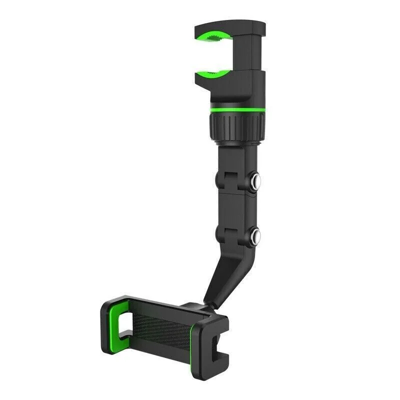 Car Rearview Mirror Rotation Adjustable Phone Holder Mount Multifunction view 4