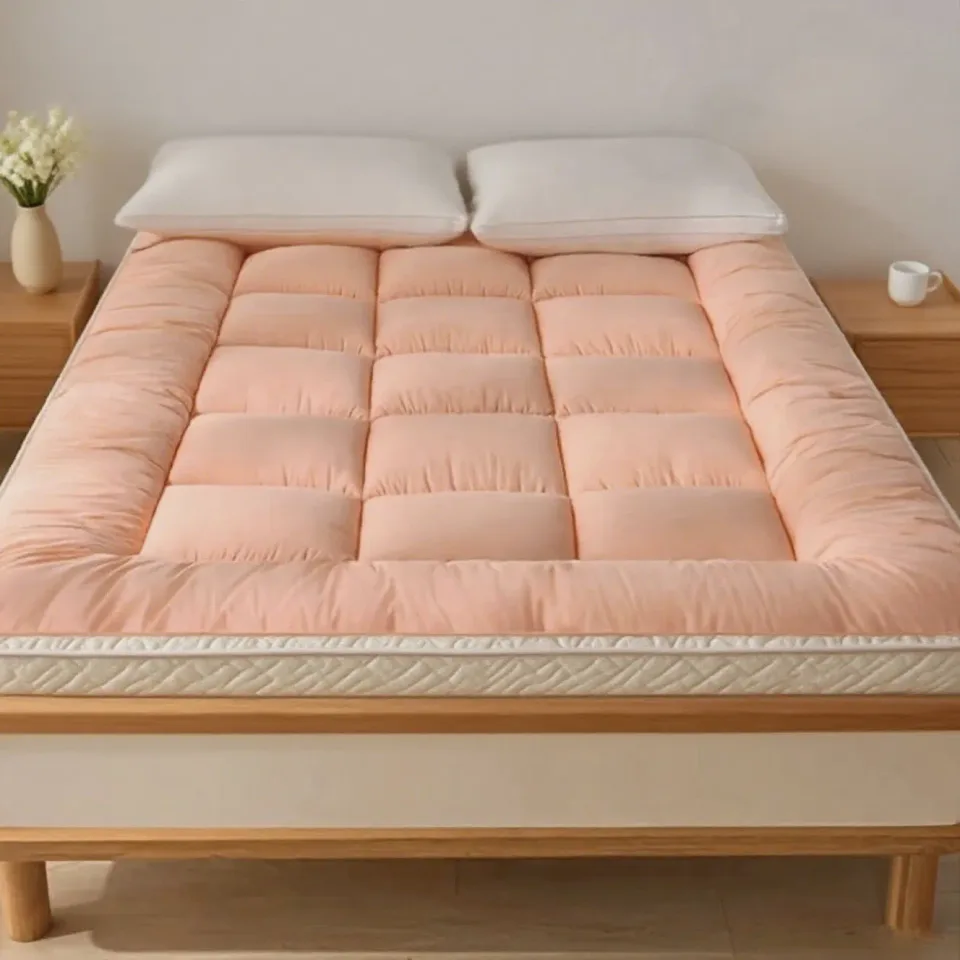 Mattress With Checkered Three-dimensional Edges, 4 Colors, Queen Size view 2