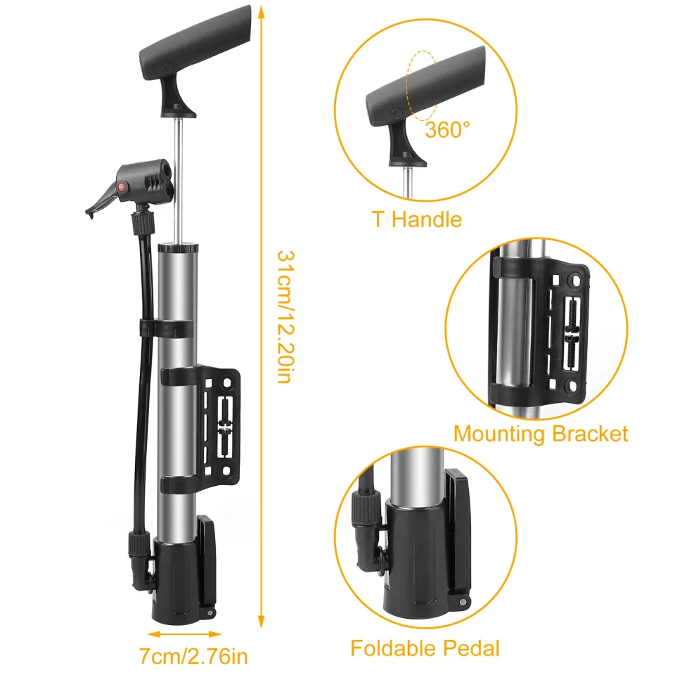 Mini Bike Portable Bicycle Tire Inflator Ball Air W Mount Frame For Mountain Road Bike view 3