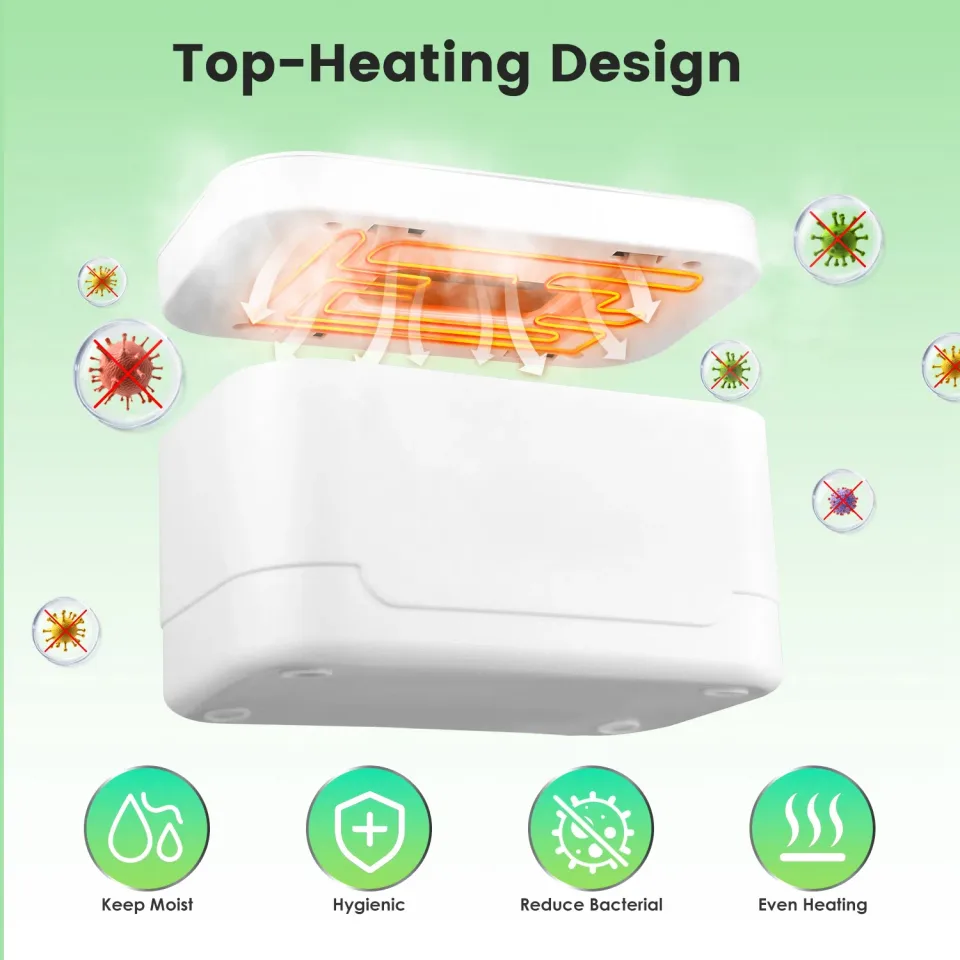 Baby Wipe Warmer With 3 Temperature Settings Type-C Powered Baby Wet Wipes Dispenser With Night Light Large Capacity Diaper Wipe Warmer For view 2