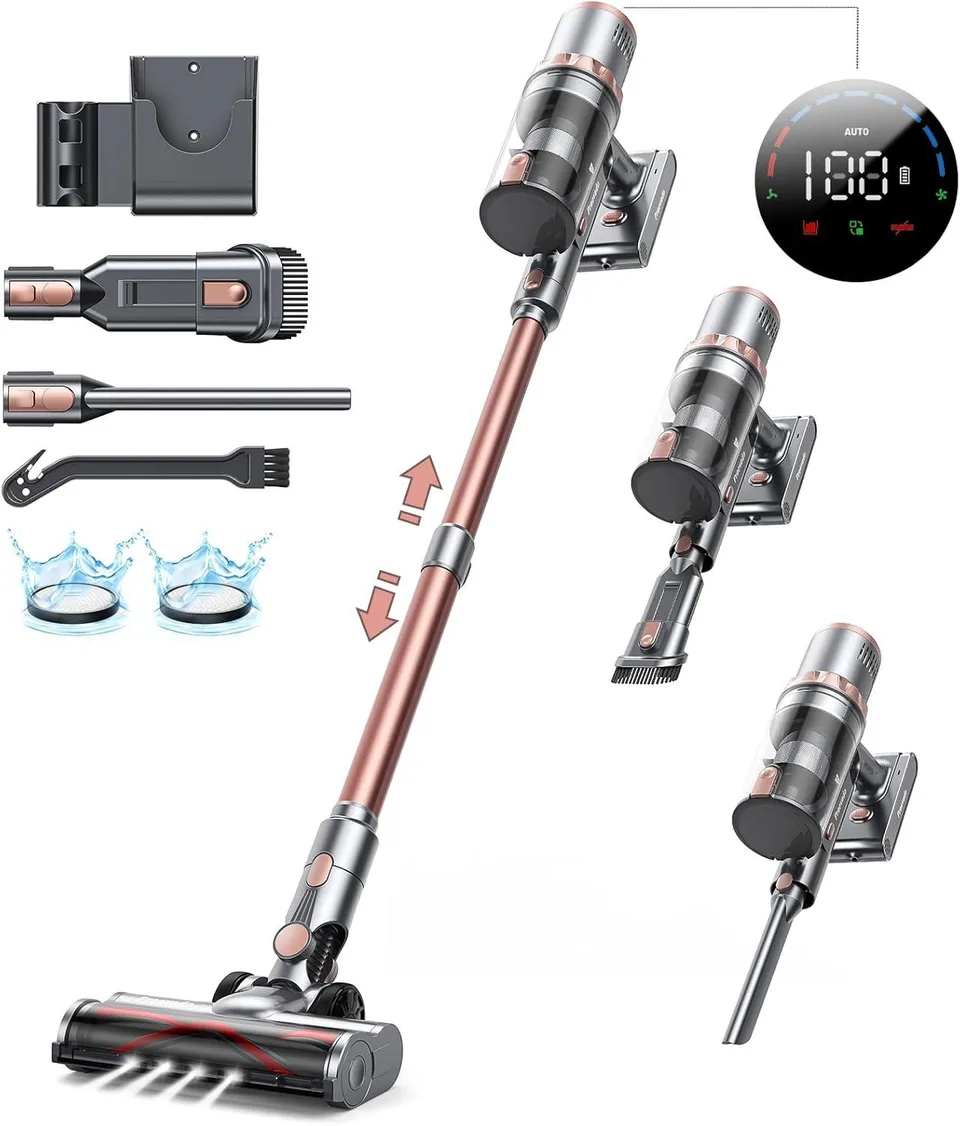 45KPa Strong Suction Power Wireless LED Touch Display 60 Minutes Of Battery Life Home Lightweight Handheld Pet Hair Vacuum Cleaner view 4