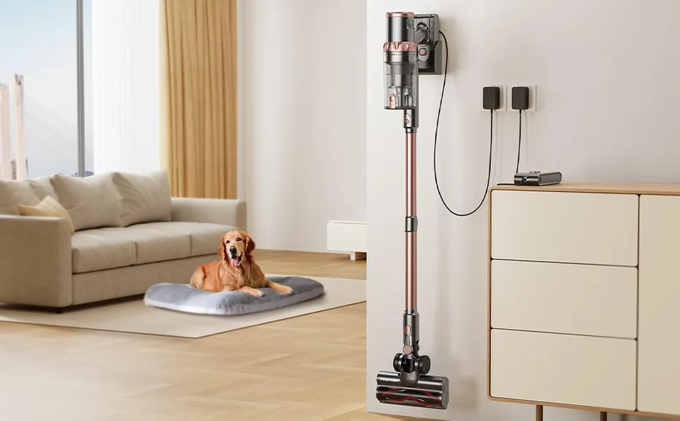 45KPa Strong Suction Power Wireless LED Touch Display 60 Minutes Of Battery Life Home Lightweight Handheld Pet Hair Vacuum Cleaner