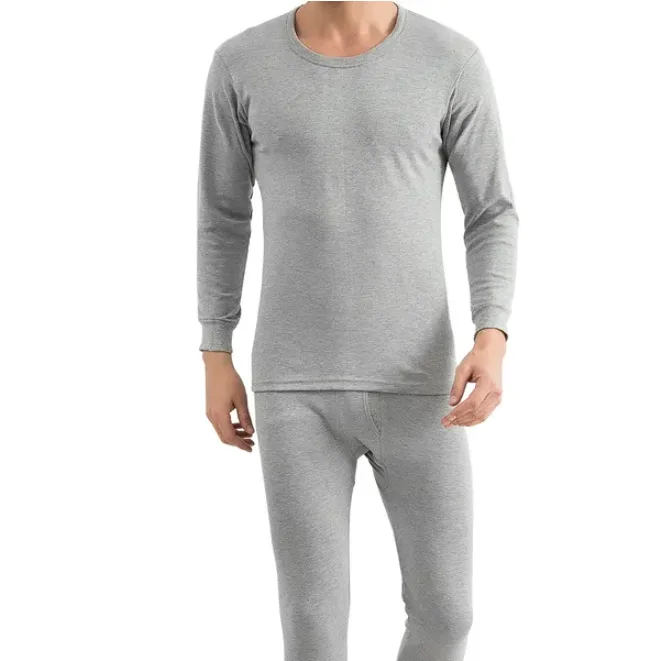 Men Thermal Underwear Set Long Johns Pants Long Sleeve Soft Underwear Kit Top Bottom Winter Sports Suits view 2
