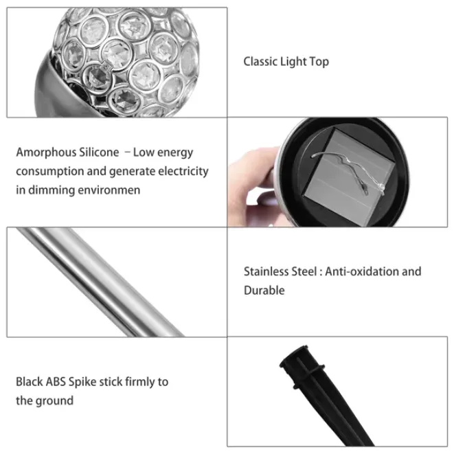 Solarek 3 Pcs Outdoor Solar Lights IP44 Waterproof Ball RGB Light Garden Decor Lamp Landscape Christmas view 4