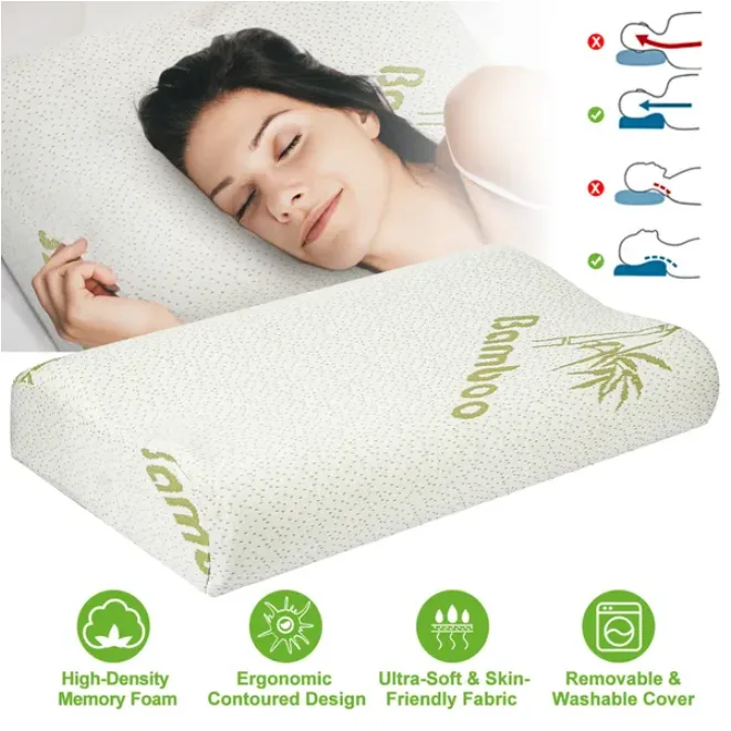 Bamboo Memory Foam Sleep Pillow view 2