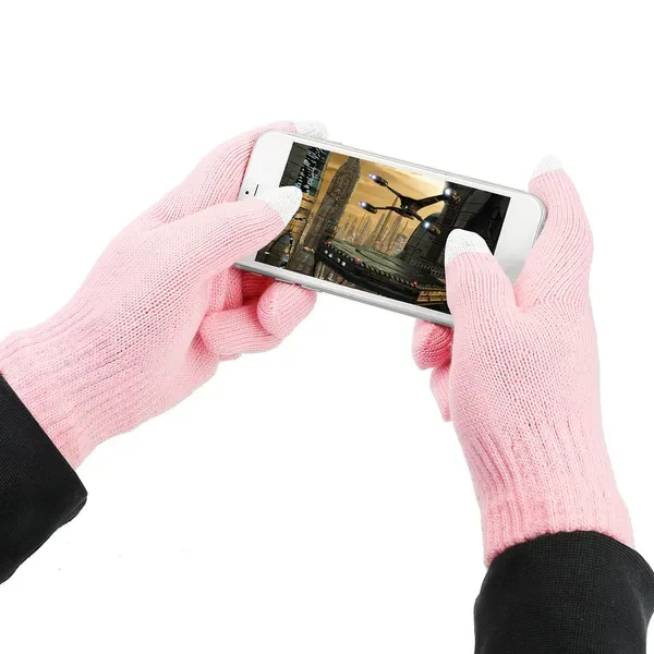 Unisex Winter Knit Gloves Touchscreen Outdoor Windproof Cycling Skiing Warm Gloves view 2