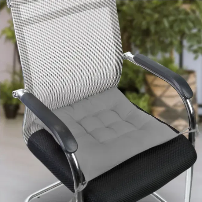 4 Pcs Chair Cushion Pads Pillow Soft Tie On Square Sitting Mats view 3