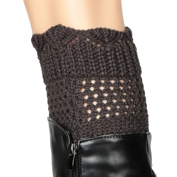 Women Winter Crochet Knit Leg Warmers view 4