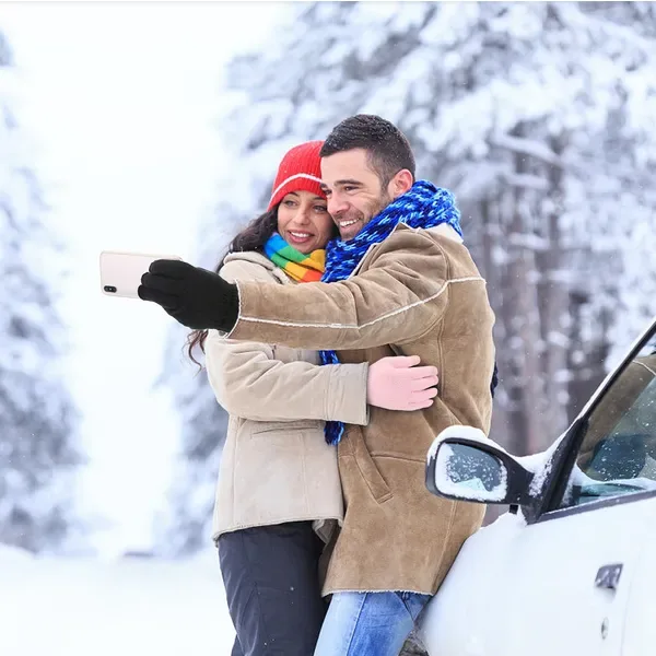 Unisex Winter Knit Gloves Touchscreen Outdoor Windproof Cycling Skiing Winter Warm Gloves view 2