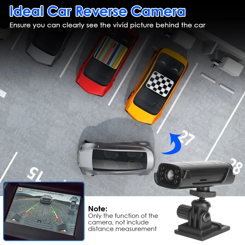 1Pc Wireless Camera Reverse Hitch Guide Camera Vehicle Backup Rechargeable Camera With Flexible Adhesive Base Night Vision For Car RVs Trailer Truck view 2